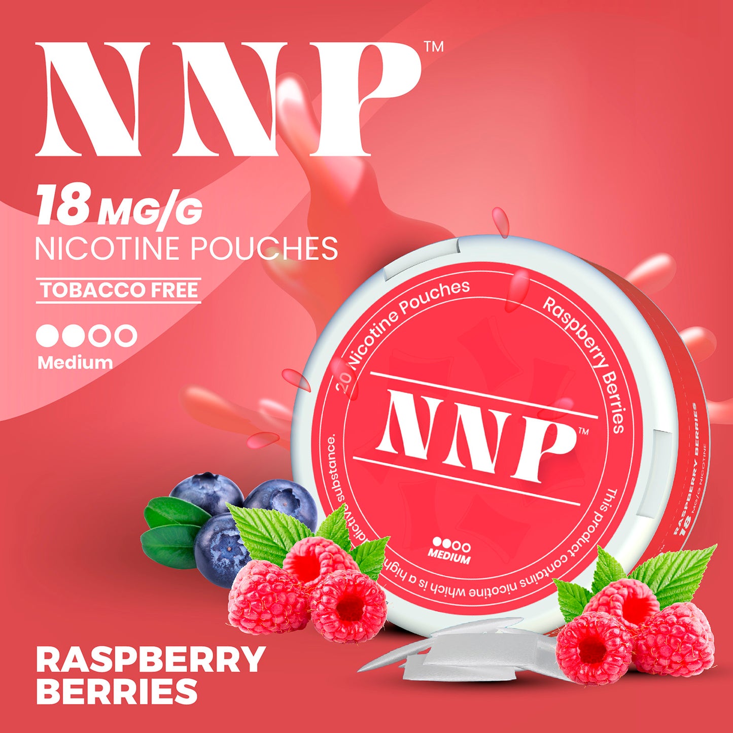 NNP™ Nicotine Pouch -RASPBERRY BERRIES - 1PK